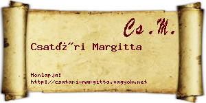 Csatári Margitta névjegykártya